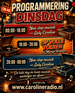 retro radio programmering poster